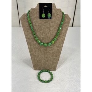 Desert Rose Trading mohave Green Turquoise necklace braclet earrings set